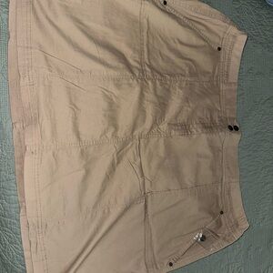 Karen Scott Tan A-Line Mini Skirt Casual Resort Wear